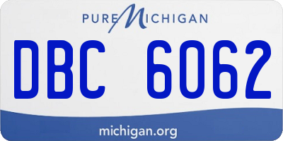 MI license plate DBC6062