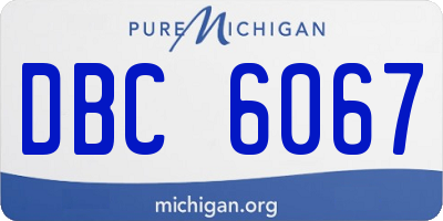 MI license plate DBC6067