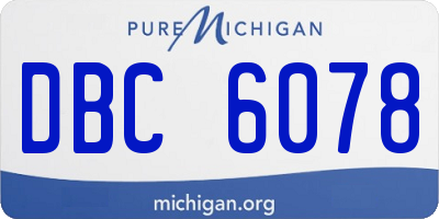 MI license plate DBC6078