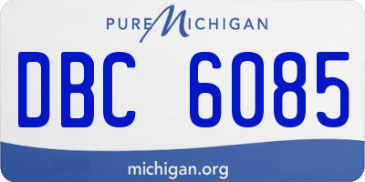 MI license plate DBC6085