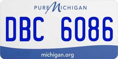 MI license plate DBC6086