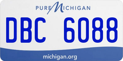 MI license plate DBC6088