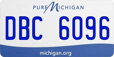 MI license plate DBC6096
