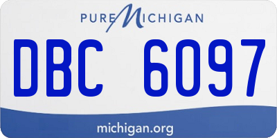 MI license plate DBC6097