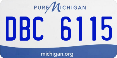 MI license plate DBC6115