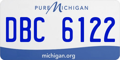 MI license plate DBC6122