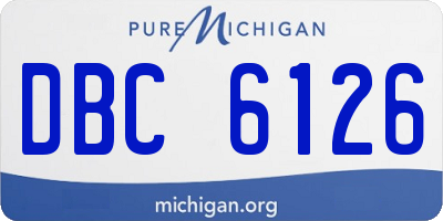 MI license plate DBC6126