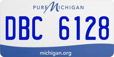 MI license plate DBC6128