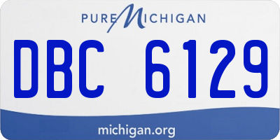 MI license plate DBC6129