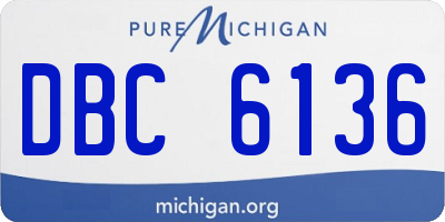 MI license plate DBC6136