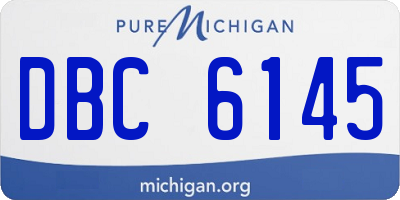 MI license plate DBC6145