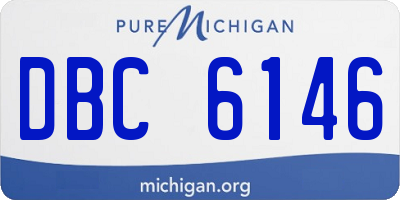 MI license plate DBC6146