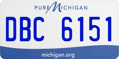 MI license plate DBC6151