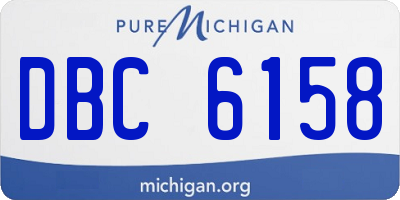 MI license plate DBC6158