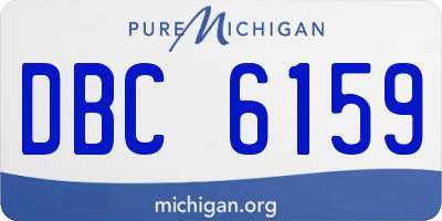 MI license plate DBC6159
