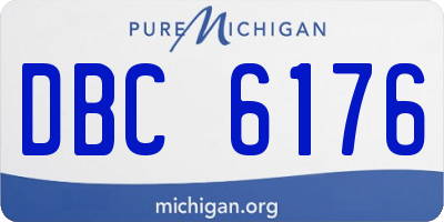 MI license plate DBC6176