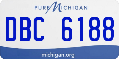 MI license plate DBC6188