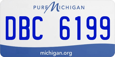 MI license plate DBC6199