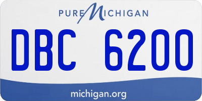 MI license plate DBC6200
