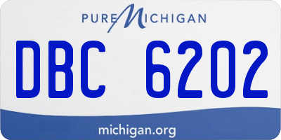 MI license plate DBC6202