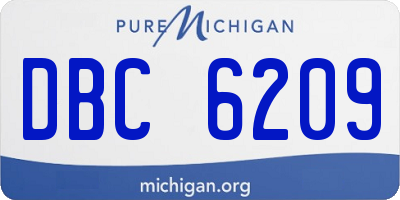 MI license plate DBC6209