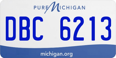 MI license plate DBC6213