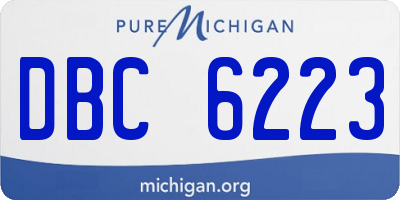 MI license plate DBC6223