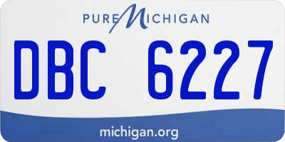 MI license plate DBC6227
