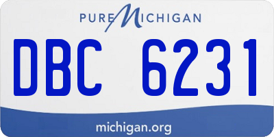 MI license plate DBC6231