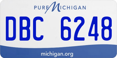 MI license plate DBC6248