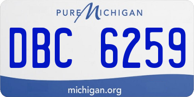 MI license plate DBC6259