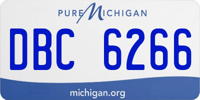 MI license plate DBC6266
