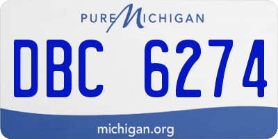 MI license plate DBC6274