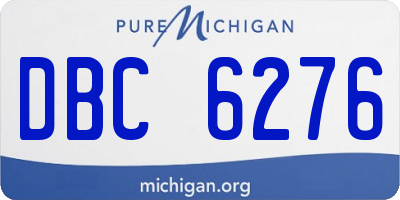 MI license plate DBC6276