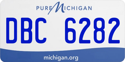 MI license plate DBC6282