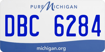 MI license plate DBC6284