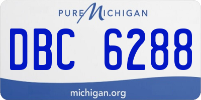 MI license plate DBC6288