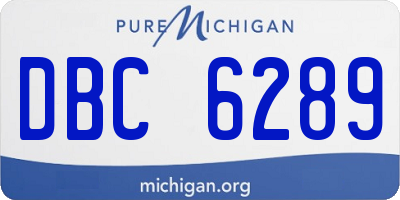 MI license plate DBC6289