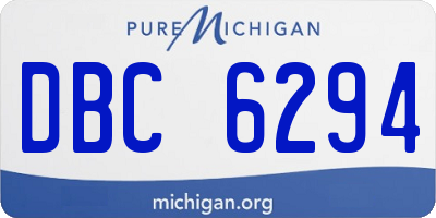 MI license plate DBC6294