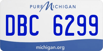 MI license plate DBC6299