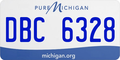 MI license plate DBC6328