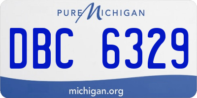 MI license plate DBC6329