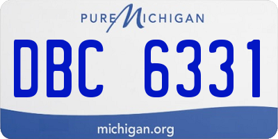 MI license plate DBC6331