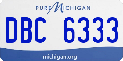 MI license plate DBC6333