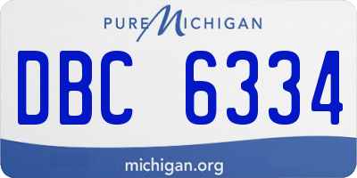 MI license plate DBC6334