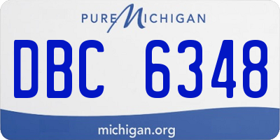 MI license plate DBC6348