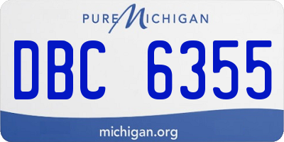 MI license plate DBC6355