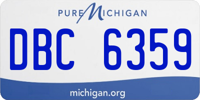 MI license plate DBC6359
