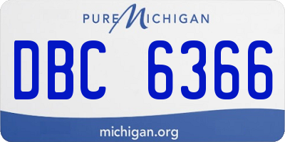 MI license plate DBC6366