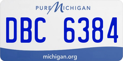 MI license plate DBC6384